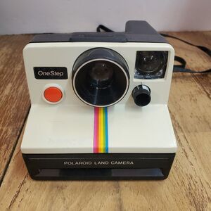 Vintage Polaroid Land Camera OneStep SX-70 Rainbow Stripe photography Untested